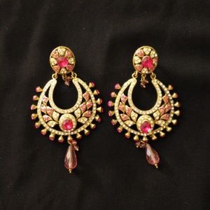 Large indian earrings lightweight